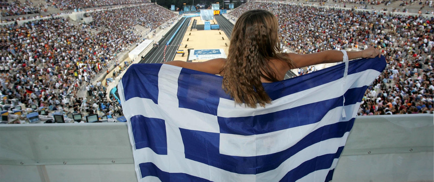 Στιγμιότυπο από την Τελετή Έναρξης των Ολυμπιακών Αγώνων 2004 στην Αθήνα